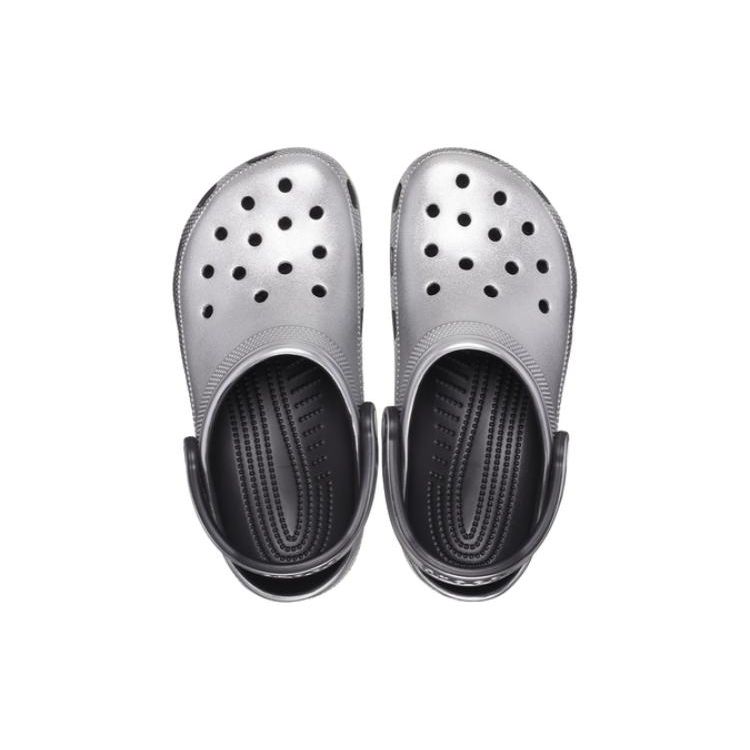 Crocs Classic Lightweight Versatile Clogs Unisex Footwear Silver 205831-0P1