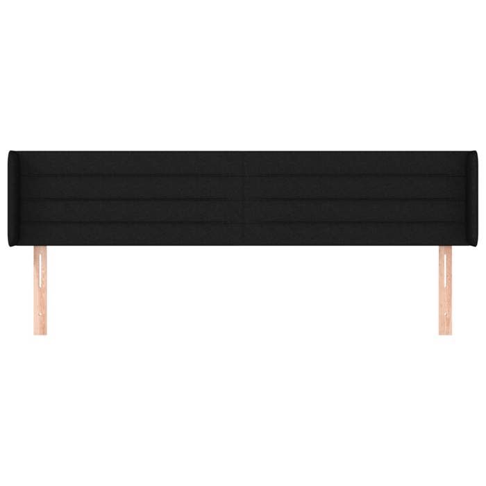 Tête de lit - Maison Exclusive - oreilles - noir - hauteur réglable 183 x 16 x 78/88 cm