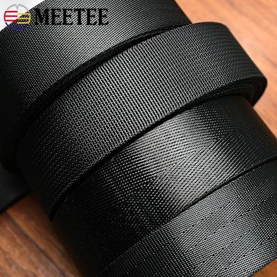 10Meters 20-50mm Black Nylon Webbing Tapes Bag Straps Backpack Ribbon Safety Belt Dog Harness Band DIY Sewing Accessories