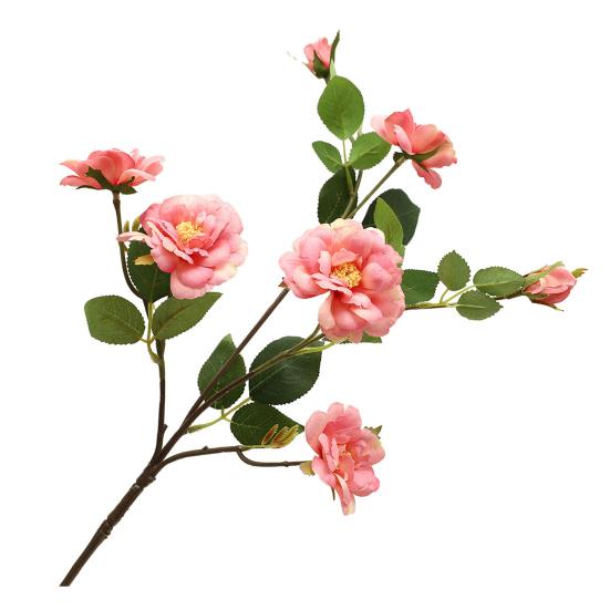 

Yousheng 4 Stem Artificial Camellia Tree Branch with 6 Heads Blooms Faux Silk Camellia Flowers with Stem for Vase Wedding Office Home розы красного