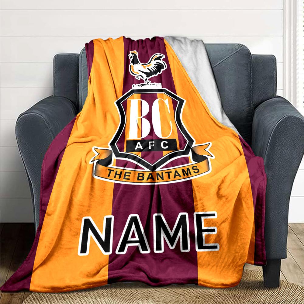 Custom Name AC Milan Crest Blanket for Couch & Bed, Plush Cozy Fuzzy Blanket Super Soft & Warm Blankets for Fall and Winter. 0908274