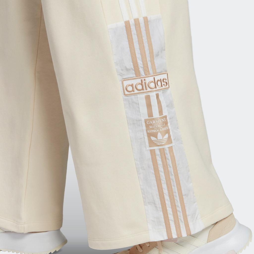 Adidas Originals Classic Three Stripes Wide Leg Sports Pants Women Bottoms White HM1706