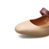 Women's High-heeled Single Shoes Spring and Summer New Thick Heel Large Size Light Mouth Low-top Shoes Simple Four-season Shoes