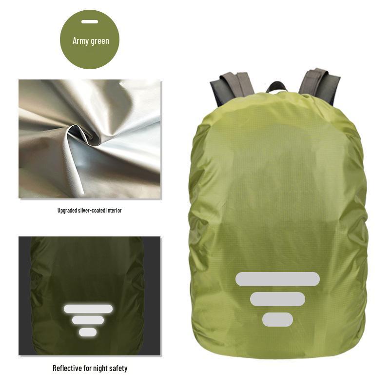 Reflektierende Wasserdichte Rucksack-Regenhülle - Schutz für Outdoor-Bergsteigen & Schultaschen.