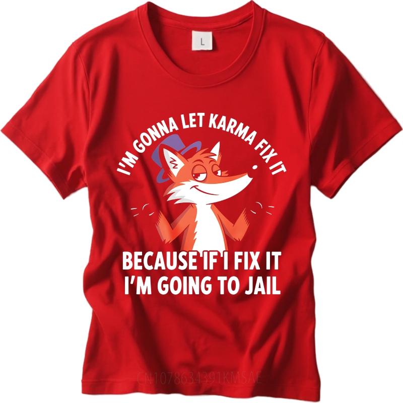 Workout For her O Neck t shirt Fashion Fox Wearing Hat With Text Above And Below Anime Unisex Tshirt summer teeshirt male tops