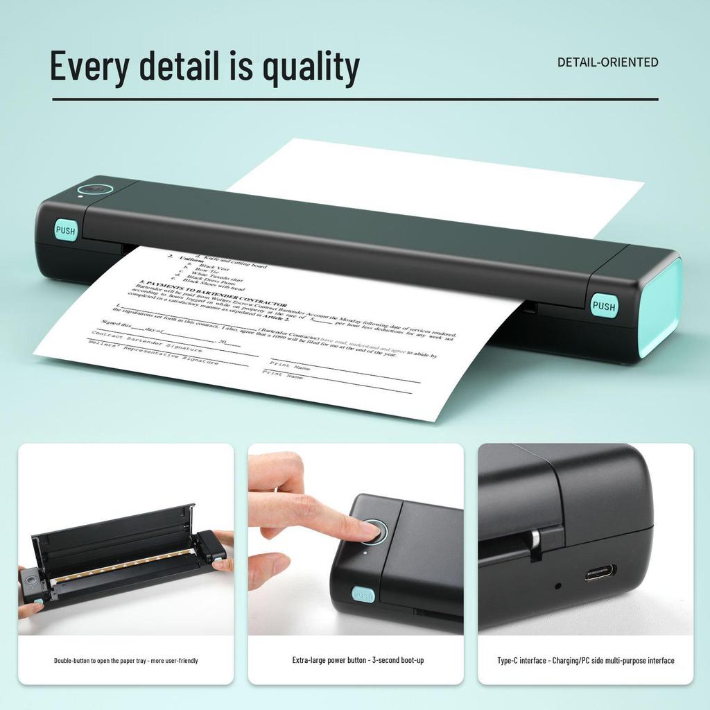 Phomemo M08F Portable A4 Thermal Printer for Home & Tattoos