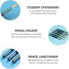 13Pcs Adjustable Dual Head Pencil Extender Holder Pencil Lengthener Pencil Saver Friendly for Art Craft Hobby Office Makeup Pencil Eyeliner Color