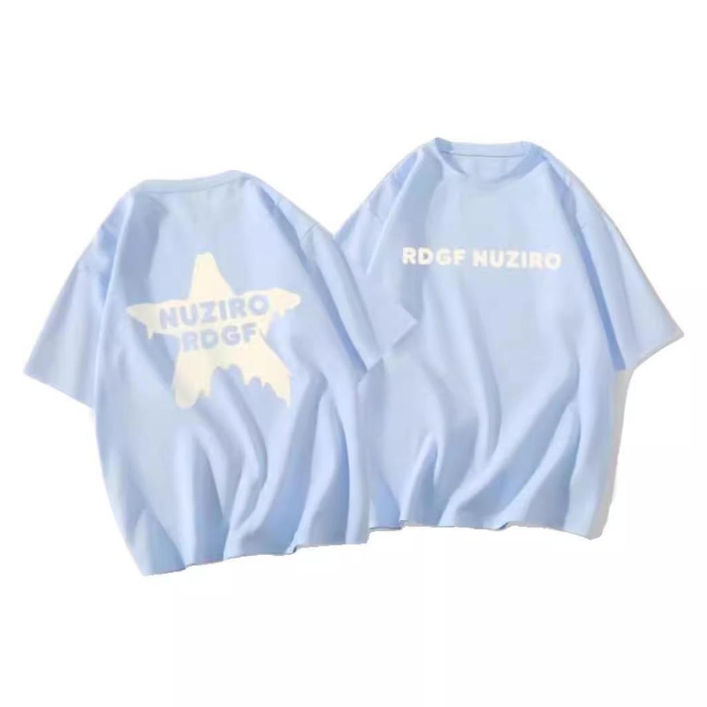 Spring/Summer 2024 Trendy Loose Fit Cotton T-Shirt for Students - Mid-Length, Short-Sleeve