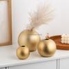 Silber Galvanisierte Keramikvase Matt Sphärisch Desktop Blumenvase Dekoration Ornament Heimdekoration Goldene Vasen