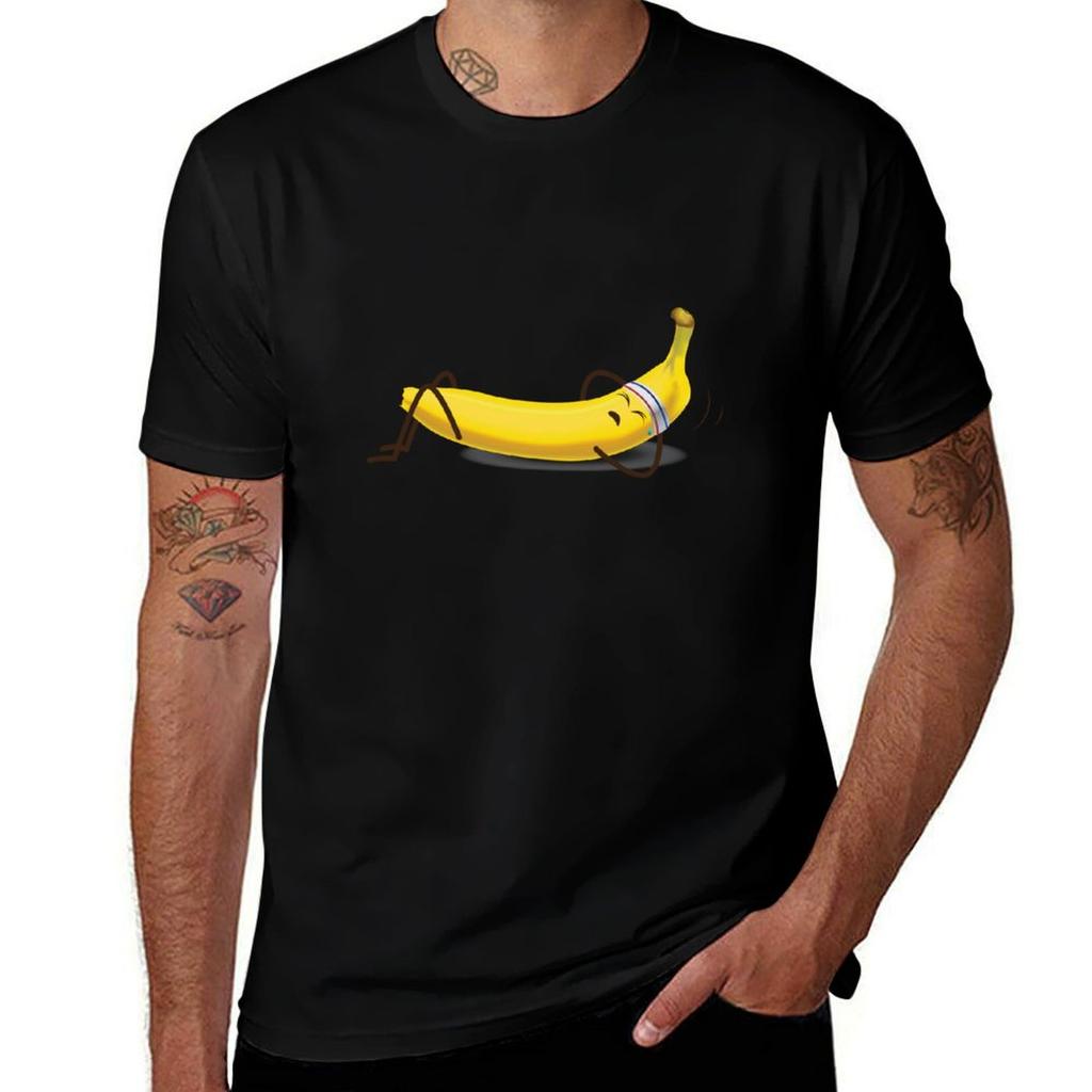 Working Out Banana Tshirt Modern Style Print Tshirt