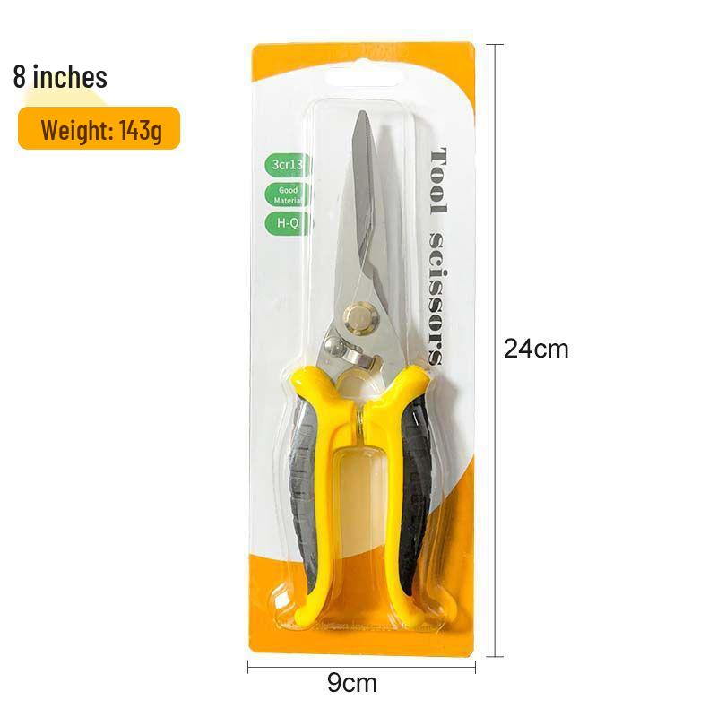 Multi-Functional Stainless Steel Electrician Shears for Cutting Wire, Iron, and Aluminum.