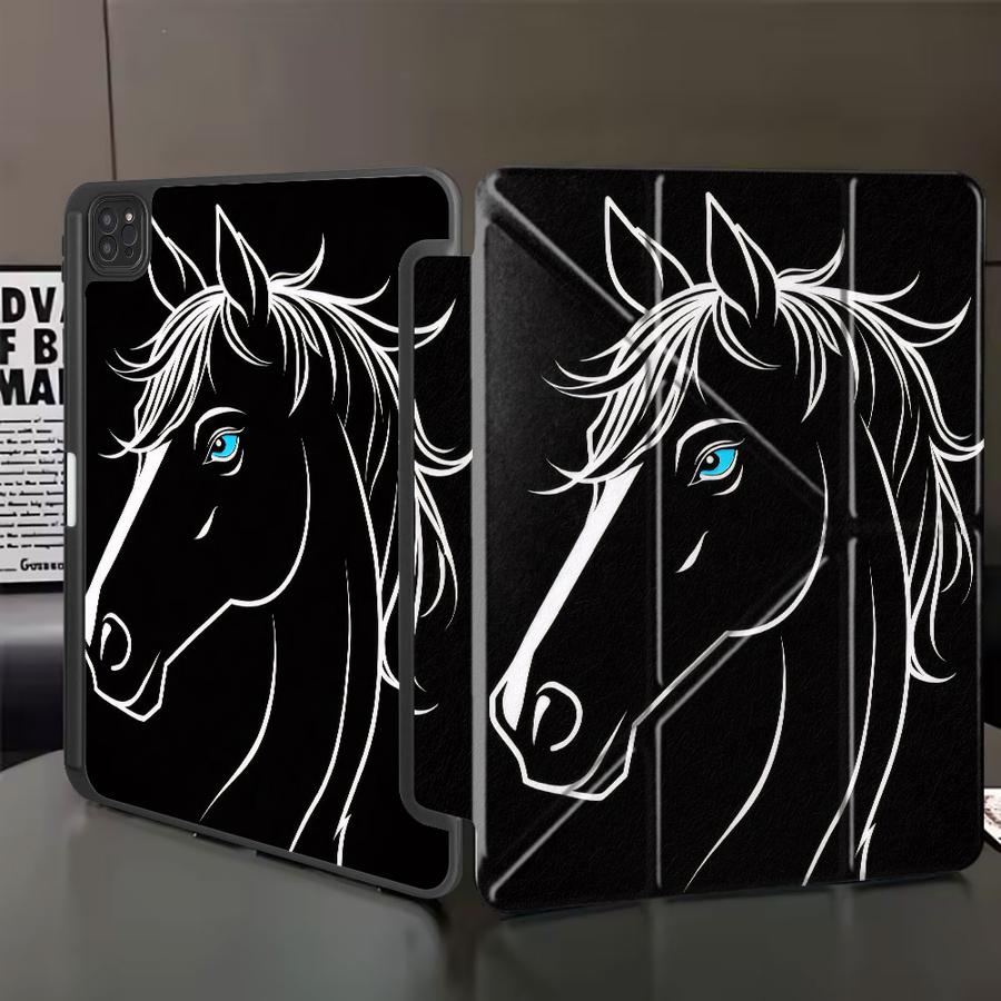 

Чехол-подставка для планшета iPad Pro 2025 Mini 6 7 Air 4 5 M3 M2 1 2 M4 11 дюймов Pro 11-го 10-го 9-го 8-го 7-го 12,9 дюйма Линейный рисунок iPad Mini 6 8.3