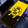 Podkładka pod mysz Borussia Dortmund, Duża mata na biurko do gier, Antypoślizgowa podkładka pod mysz XXL na laptopa i tablet, Mata do gry na mini PC ze zszywanymi krawędziami