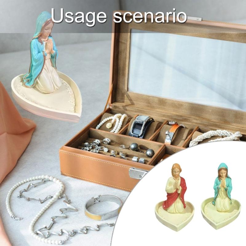 Religious Art   Resin Sculpture Jewelry Storage Holder For Bedroom  Statue  Decoration