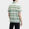 FILA X MAISON KITSUNE Original Loose Fashion Casual Striped Polo Shirt Men Polo Shirts Leaf-Green F11M529107F-GN