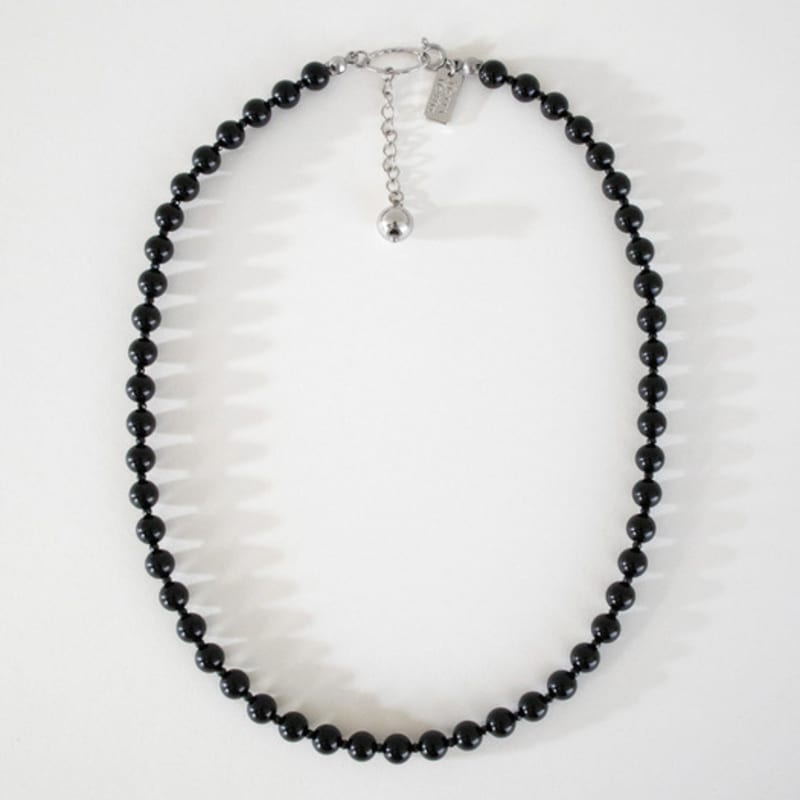 MERRYMOTIVE Black onyx surgical necklace