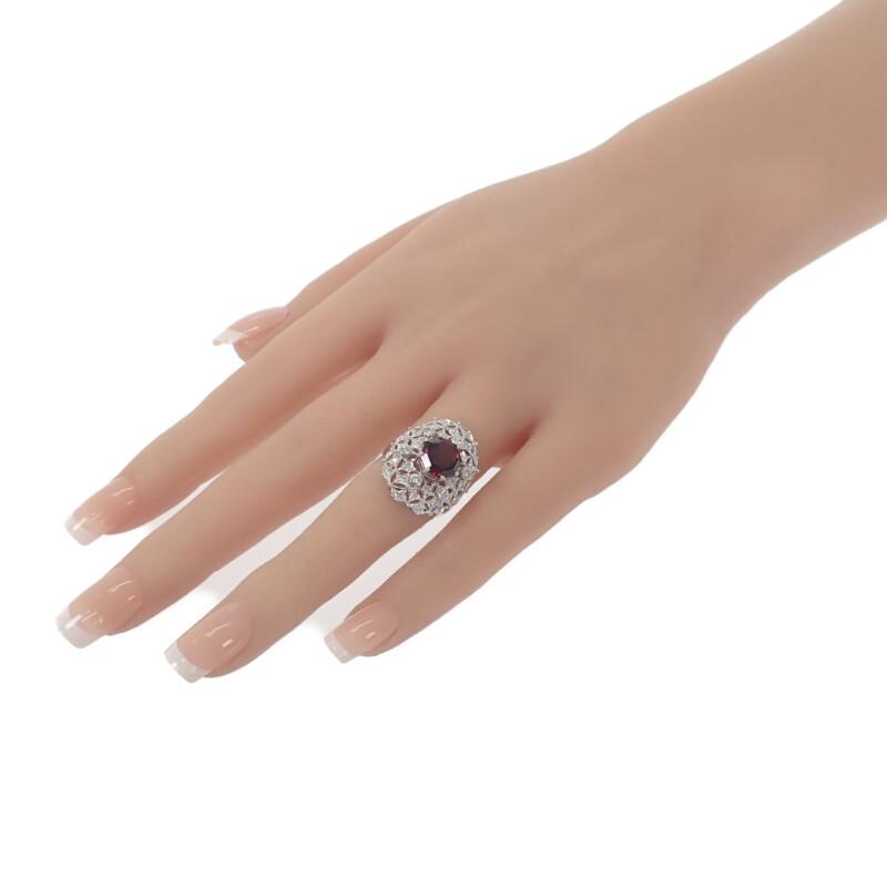 no brand  #9(JP Size) ring K18 white gold Women