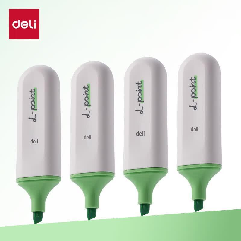 Deli S600Pro Smudge-Proof Dual-Tip Highlighter Pen Set
