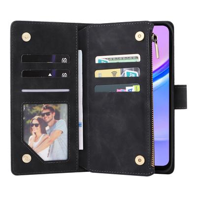 Etui dla Samsunga Galaxy A16 5G/A16 4G Portfel zapinany na zamek Wiele przegródek na karty Skórzany pokrowiec na telefon