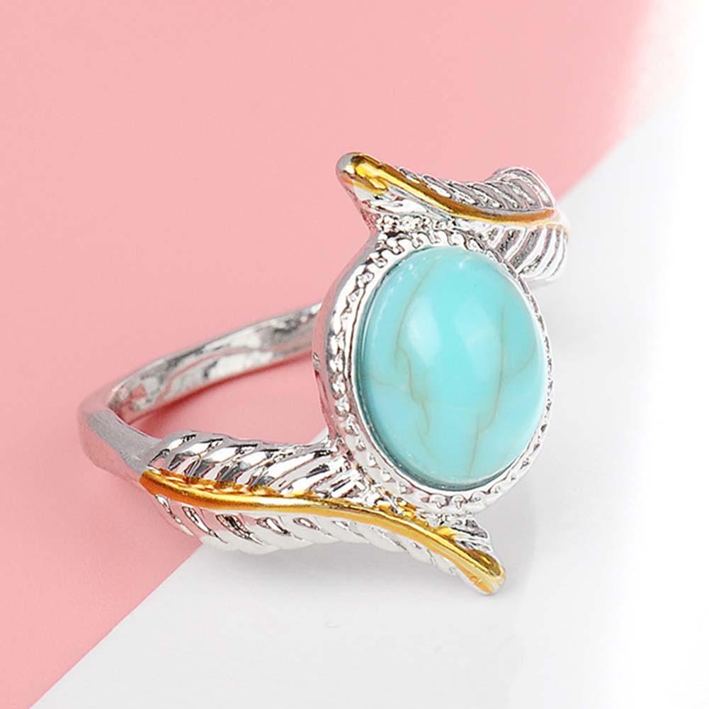 Bluelans Ohrringe Blatt Frauen Zwei Twist Ton Hochzeit Faux Ring Vintage Engagement Schmuck