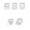 Exaggerated Wide Ring Set Heart Shaped Women Jewelry Fashion Joint Rings  Ladies