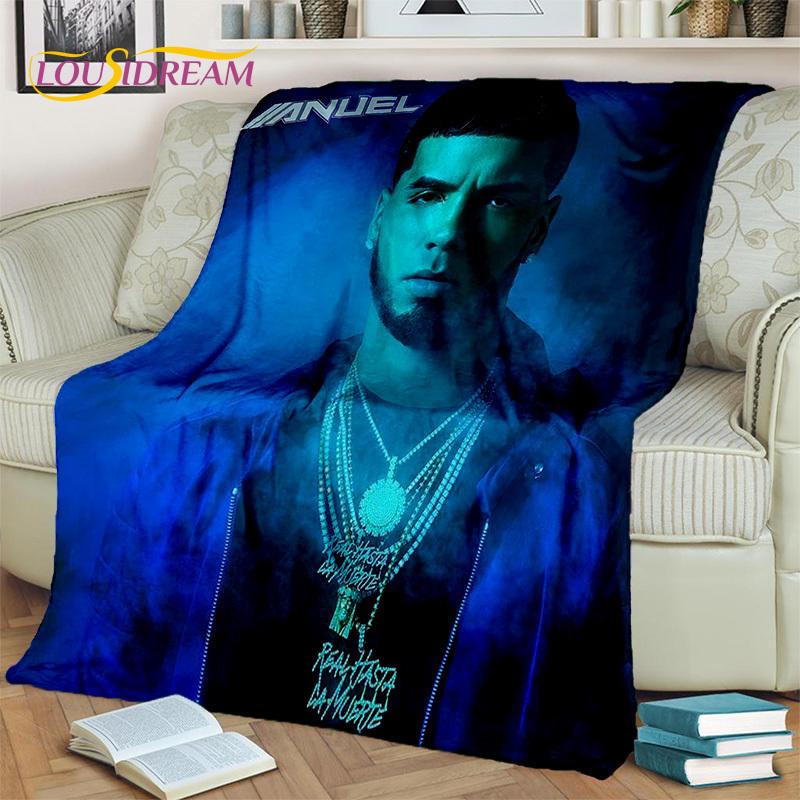 Hip Hopo dainininkas Free Anuel AA reperis pledas, minkštas plonas pledas namams, miegamajam, lovai, sofai, iškylai, kelionėms, biurui, vaikams
