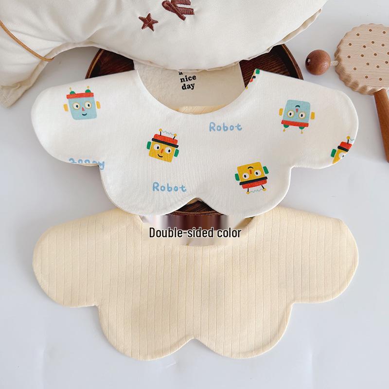 Storyme Double-Sided Korean Baby Drool Bib With Side Label, Suitable for 0-2 Years