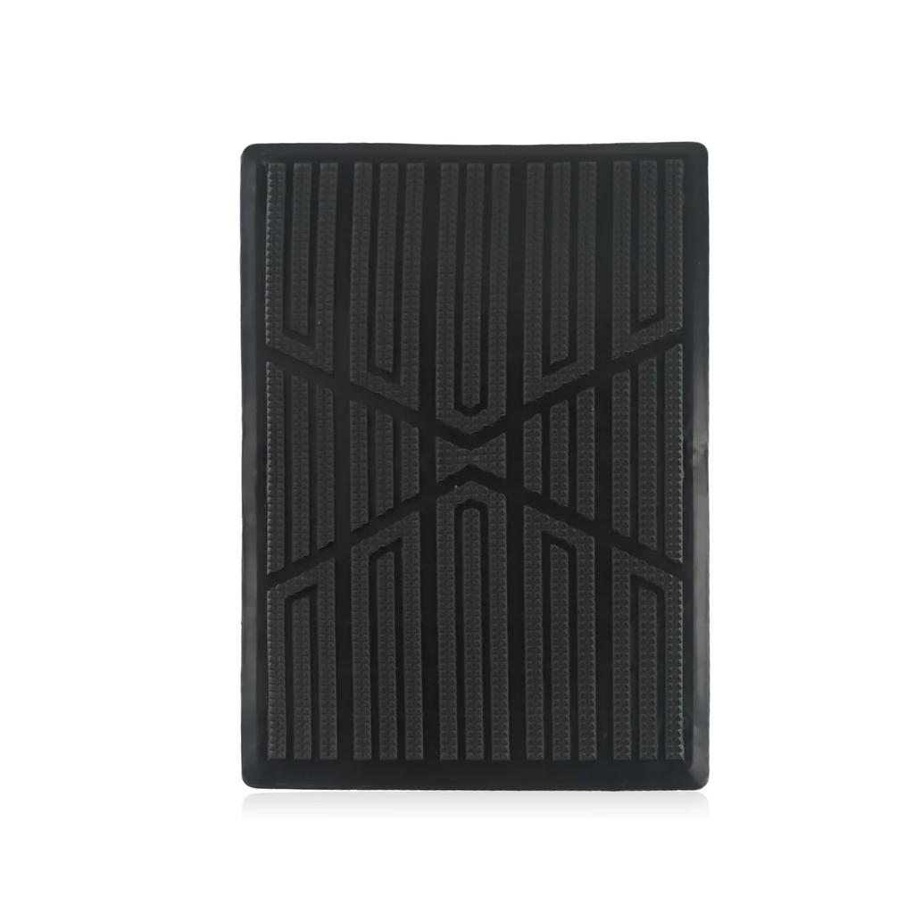 Vehicle Carpet Board Plate Floor Pad Heel Foot Floor Mat Pedal Patch Cover Black PVC Waterproof 23CMx15CM Driving Position Slip