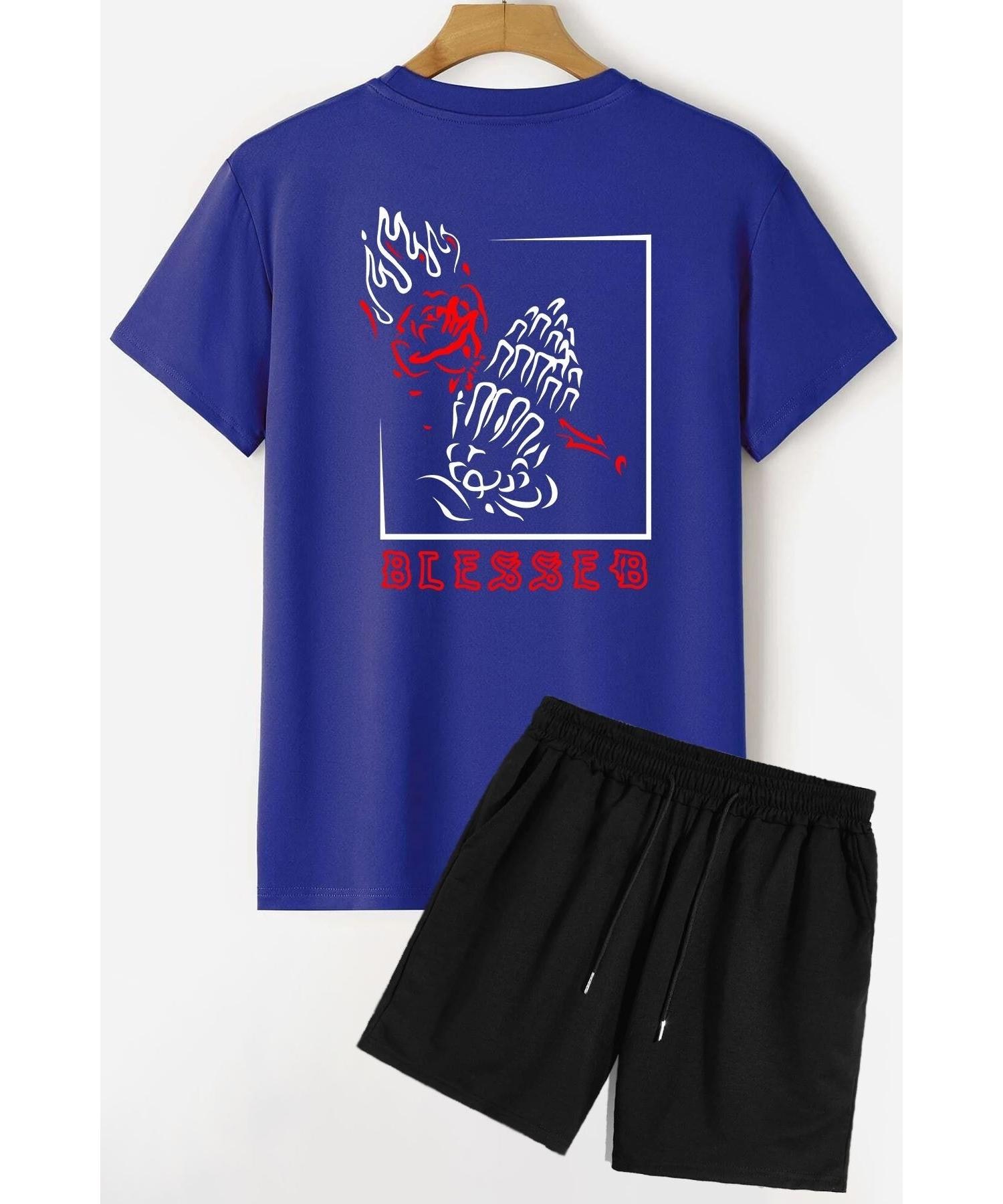 

Унисекс, шорты с принтом на спине, футболка, спортивный костюм