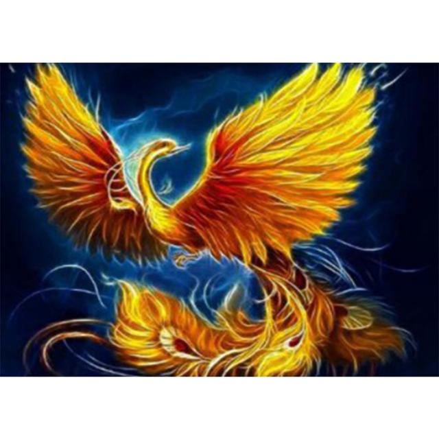 

5D DIY Алмазная картина Пылающий Феникс Алмазная мозаика Алмазная вышивка Полный набор Наборы для вышивки крестом Домашний декор Подарки Square 20x30cm