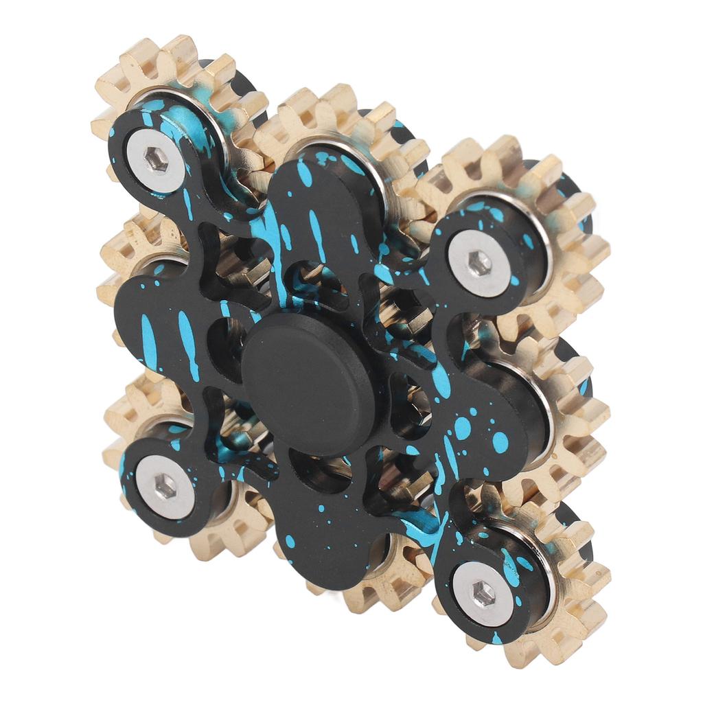 Metal Gear Toy 9 Gears Fidget Hand Decompression Toy Stress Relieving Gear for ADHD Autism