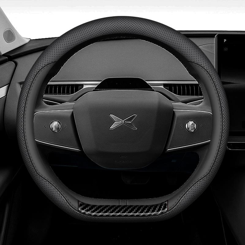 Nappa Leather Non-Slip Steering Wheel Cover for Xiaopeng MONA M03 - Universal Fit for All Seasons