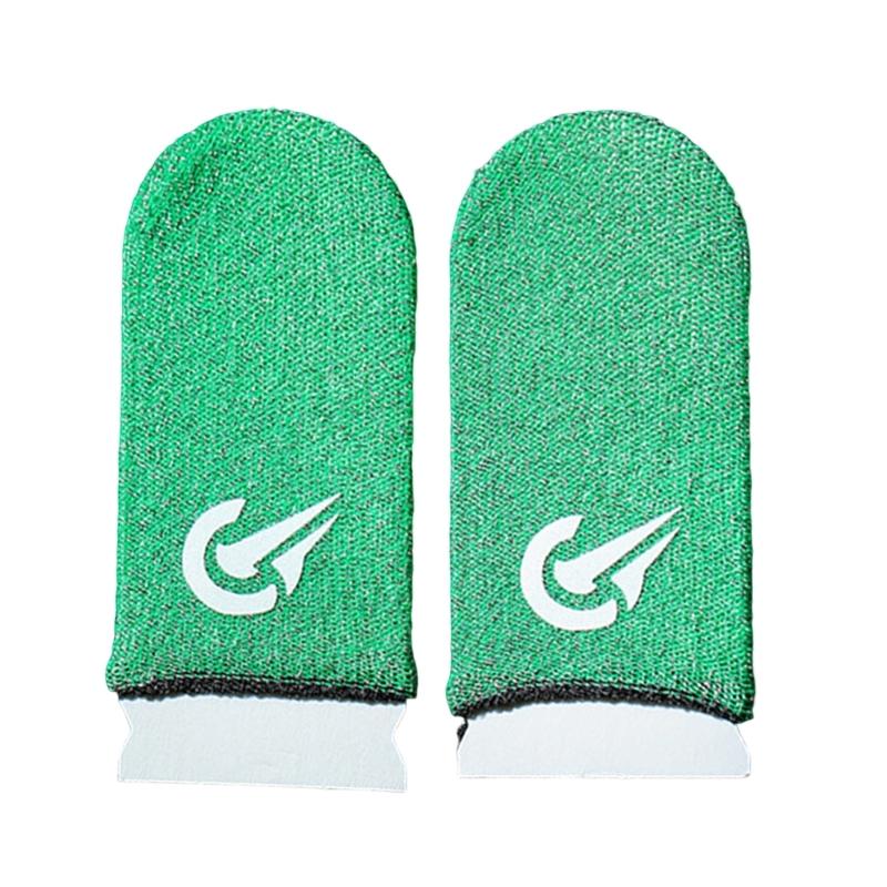 Breathable Silver Fiber Touch Display Finger Covers 360 Degree Fit Anti Slip Gaming Accessories for Mobile Devices 2pcs