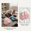 Faux Alpaca Wool Rabbit Bow Knitted Gloves Warm Lining Faux Alpaca Wool Gloves  Children