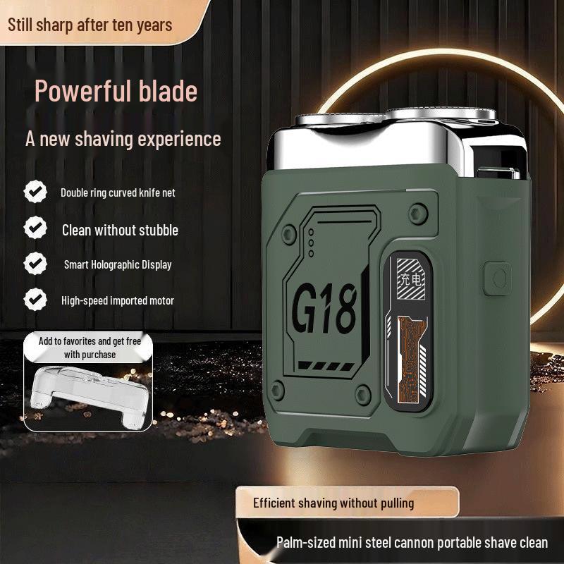MINI USB Rechargeable Quiet Shaver with Portable Floating Double Blade