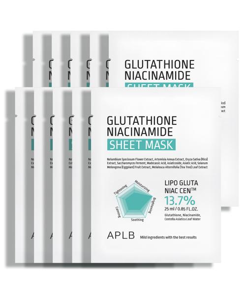 APLB Glutathione Niacinamide Sheet Mask (10pcs) NONE