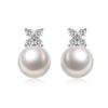 PHNIBIRD Pearl Earrings for Silver Pearl June Coming of Age June Accessories Women, Hypoallergenic, Four-Leaf Clover, "Lucky Charm", 925, Earrings,