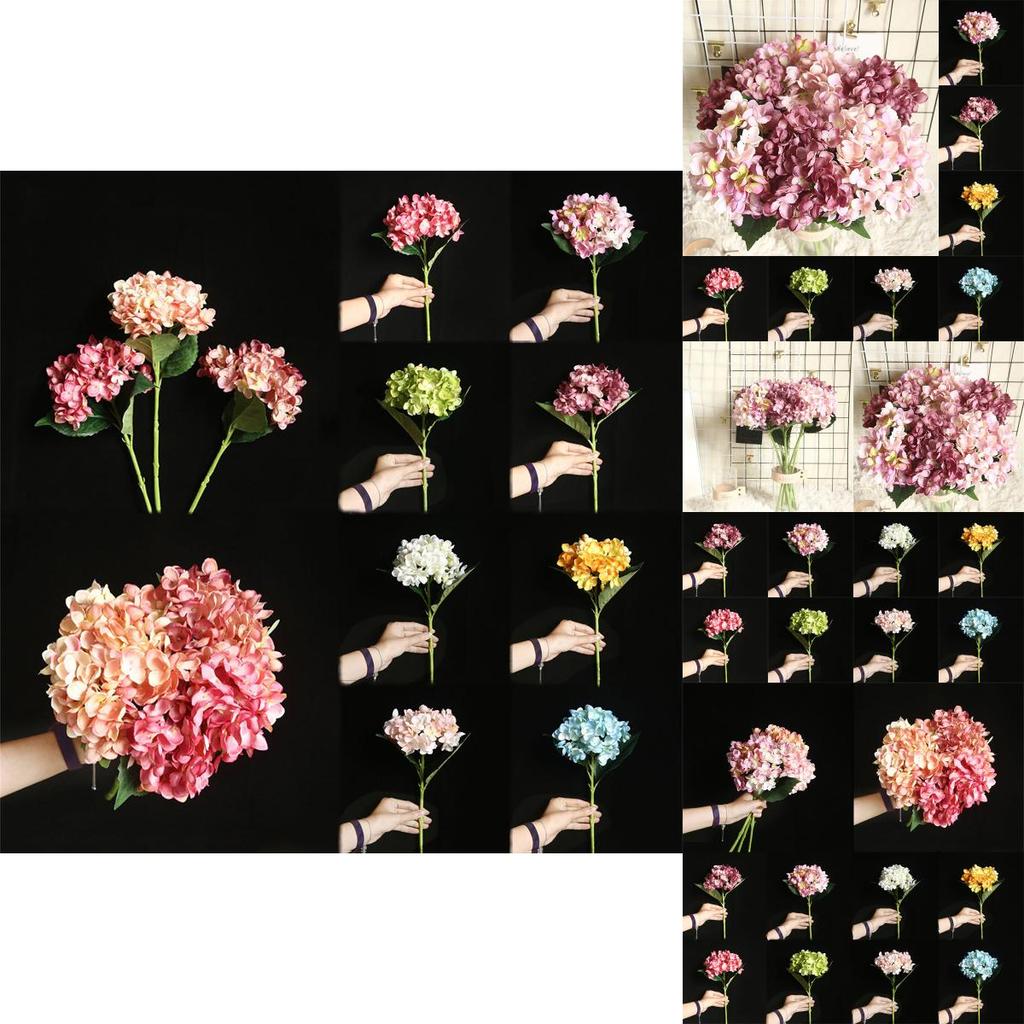 Charming 46cm Artificial Hydrangea Bouquet With Gorgeous Colors And Chic Design For Elegant Home Decor