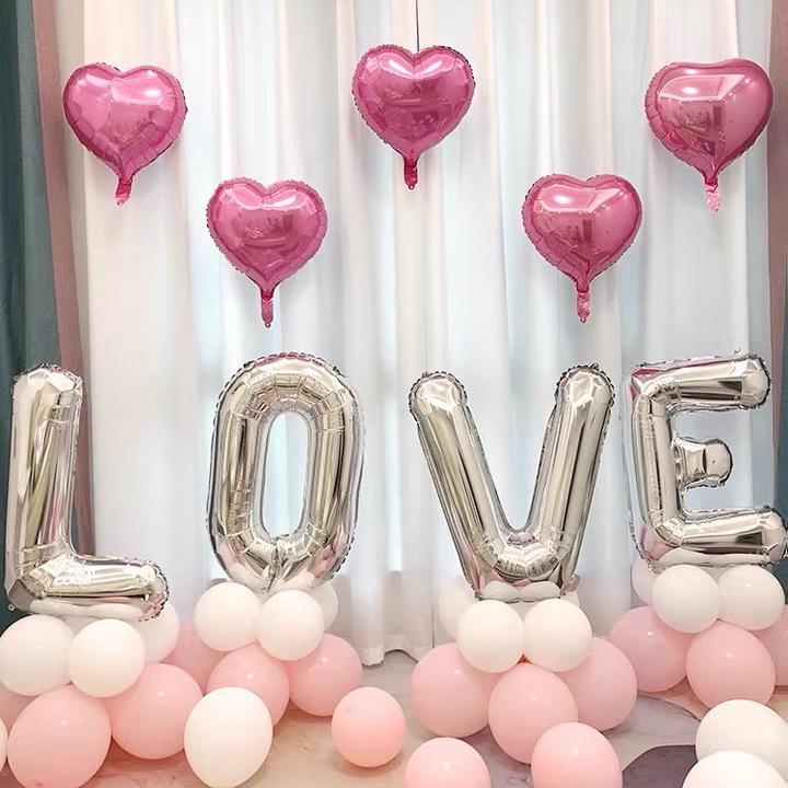 Romantic LOVE Balloon Set for Proposal, Birthday, or Wedding Room Decoration