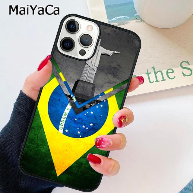 

MaiYaCa Brazil Flag Phone Case Cover For iPhone 17 Air 16 16e 15 plus 11 12 13 14 pro max shell coque iPhone 16pro
