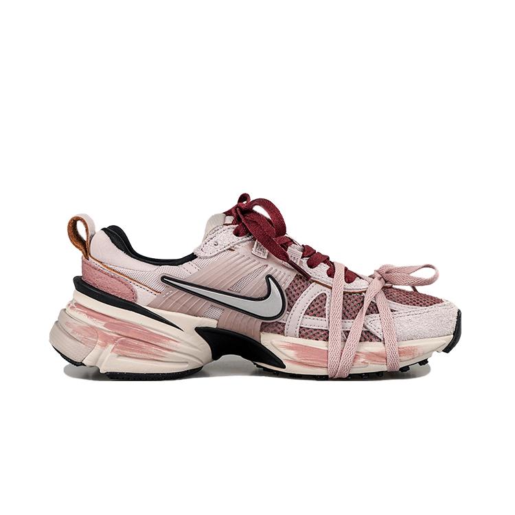 Nike V2K Run Odporne na ścieranie, Oddychające, Lekkie Niskie Buty do biegania Damskie Różowo-Srebrne FN6703-001(Zespół27-)