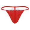 Herren Weicher Samt Rote Weihnachtsmann Slips Unterwäsche Weihnachten Cosplay Kostüme
