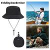 Foldable Bucket Hat with Adjustable Chin Strap Waterproof Quick Dry Sun Hat Women Men Hiking Travel Hat Outdoor Accessories