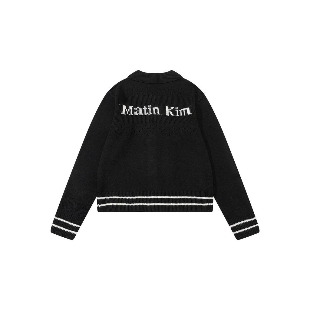 Matin Kim Unisex Jacquard Zip-Up Sweater - Trendy Autumn/Winter Style