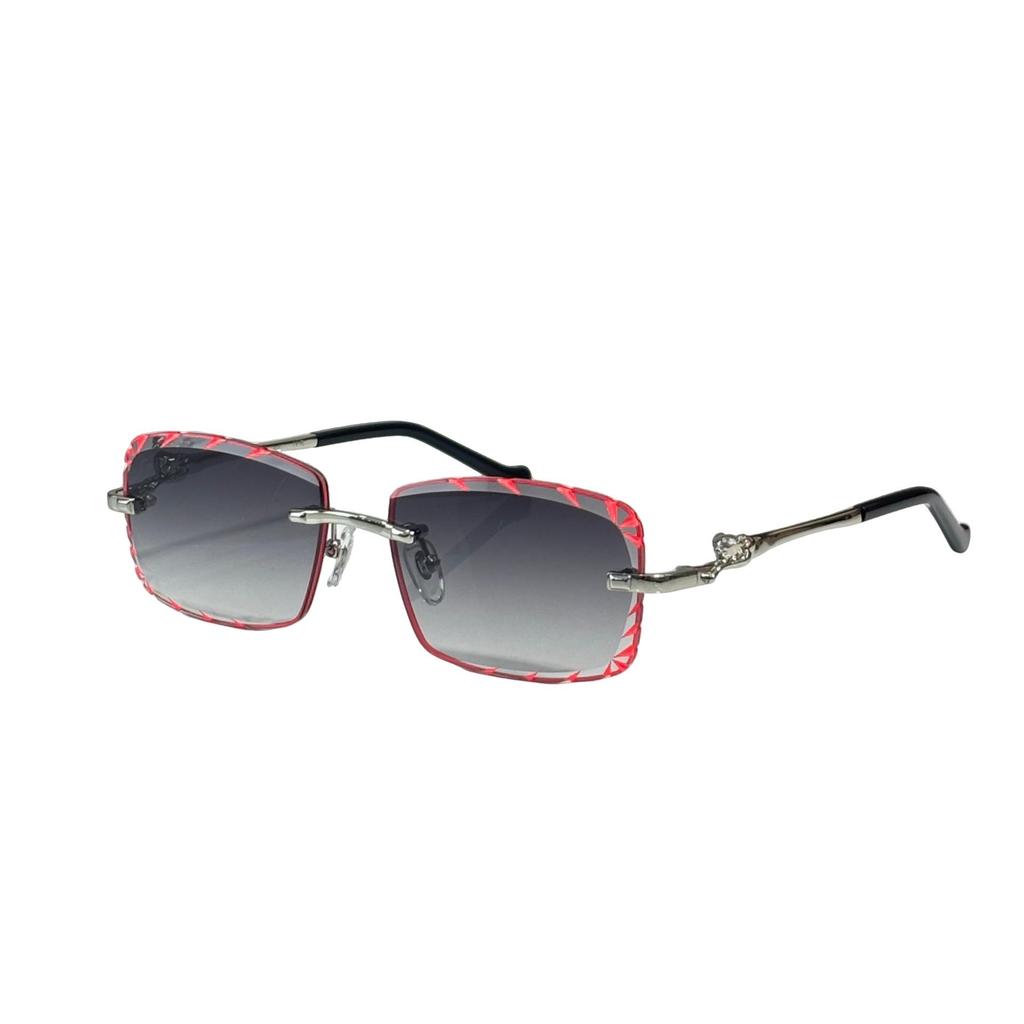 CT02507J Unisex Frameless Leopard Sunglasses - Fashionable, Versatile, Photochromic for Parties and Vacations