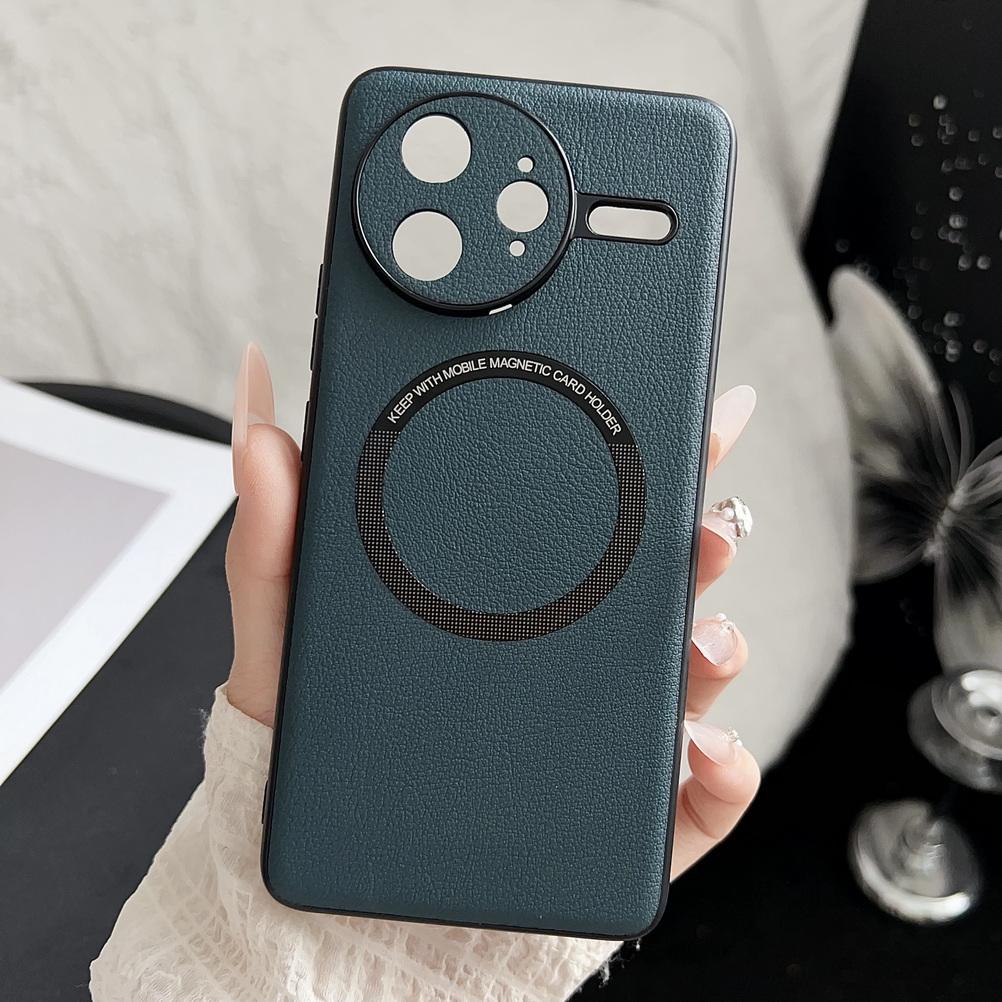 Magsafe Magnetic Wireless Charging Case For POCO F7 Ultra F7 Pro X7 Pro poco F6 Pro X6 Pro M6 F5 Pro C75 C65 Plain Leather Cover