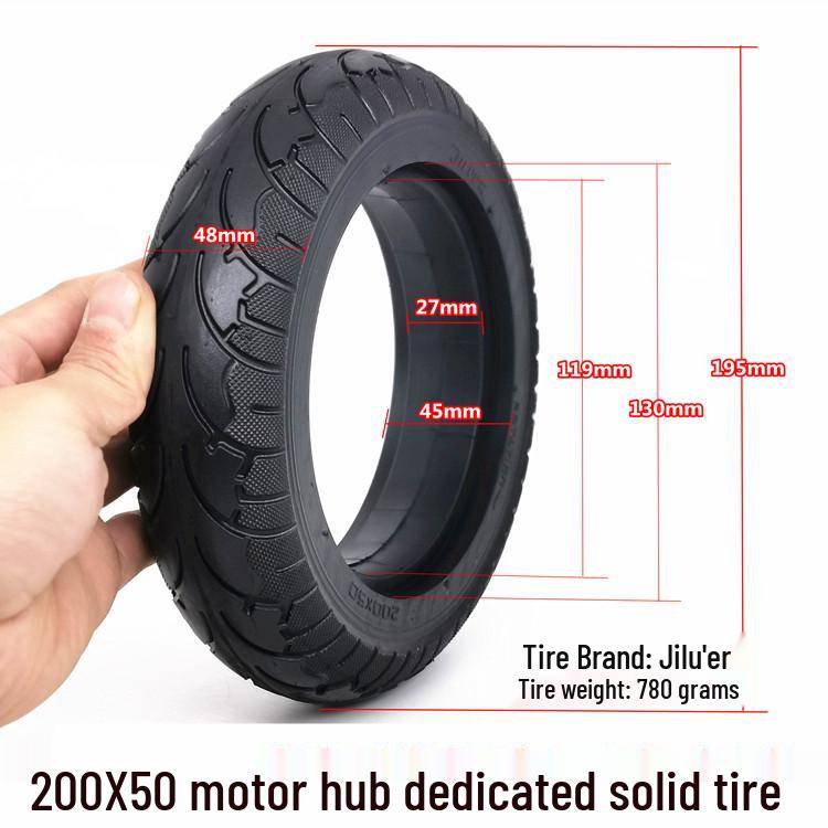 8" Shengte 200x50 Small Electric Scooter Rear Wheel Brushless Motor Hub with Solid Honeycomb Tire