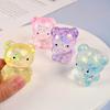 Klarer Bär Quetschspielzeug Stressabbau Glitzerbär Stresszuckerball Sensorisches Spielzeug Weich Langsam aufsteigend Dekompression Fidget Spielzeug