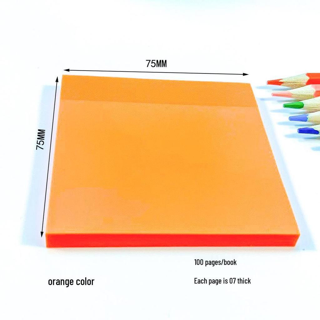 Colorful Transparent PET Sticky Notes with Strong Adhesion for Students and Office Use