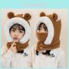 Childrens Cartoon Bear Earflap Winter Hat With Breathable Polyester For Baby And Toddler Warmth